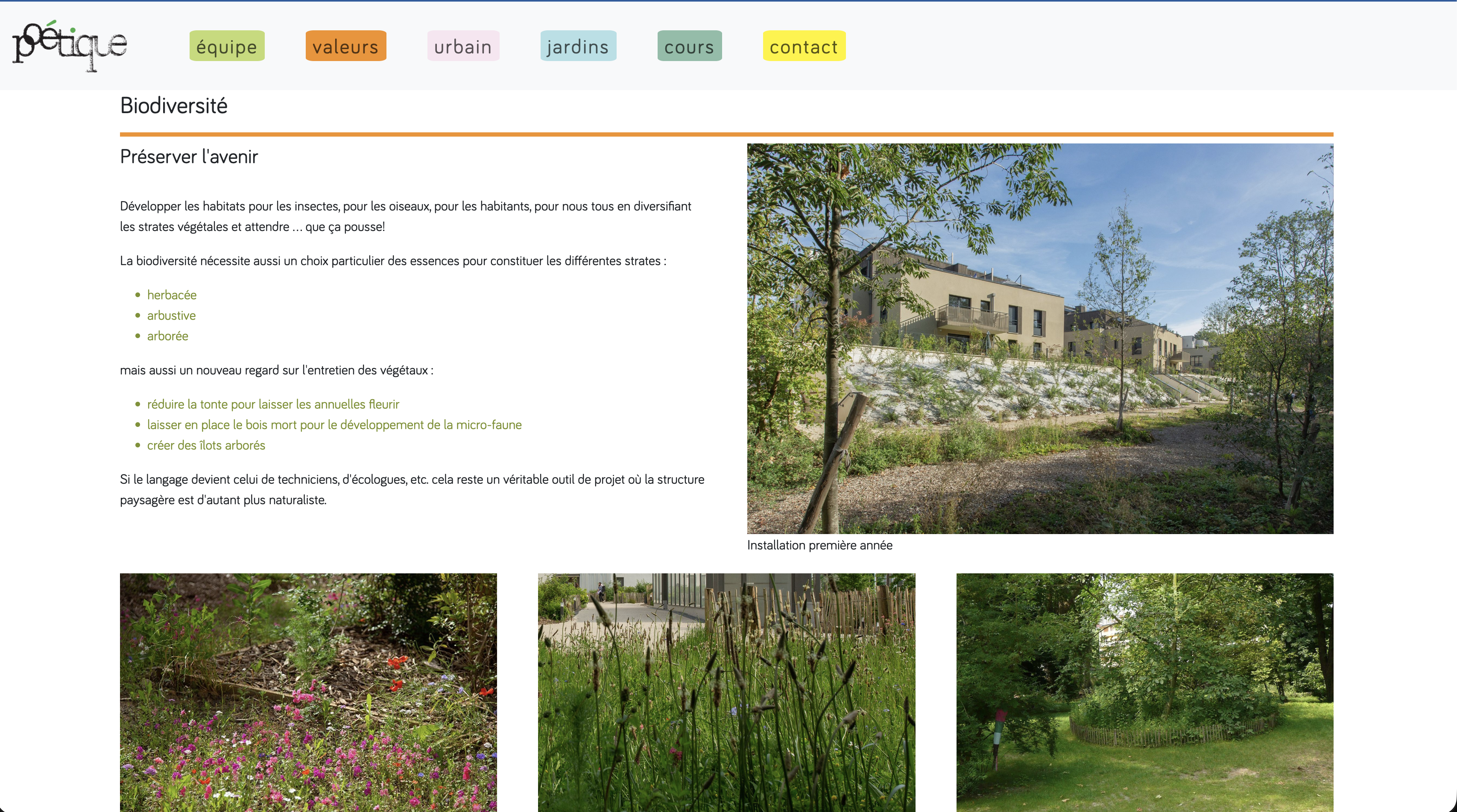 Page d’accueil du site Poétique