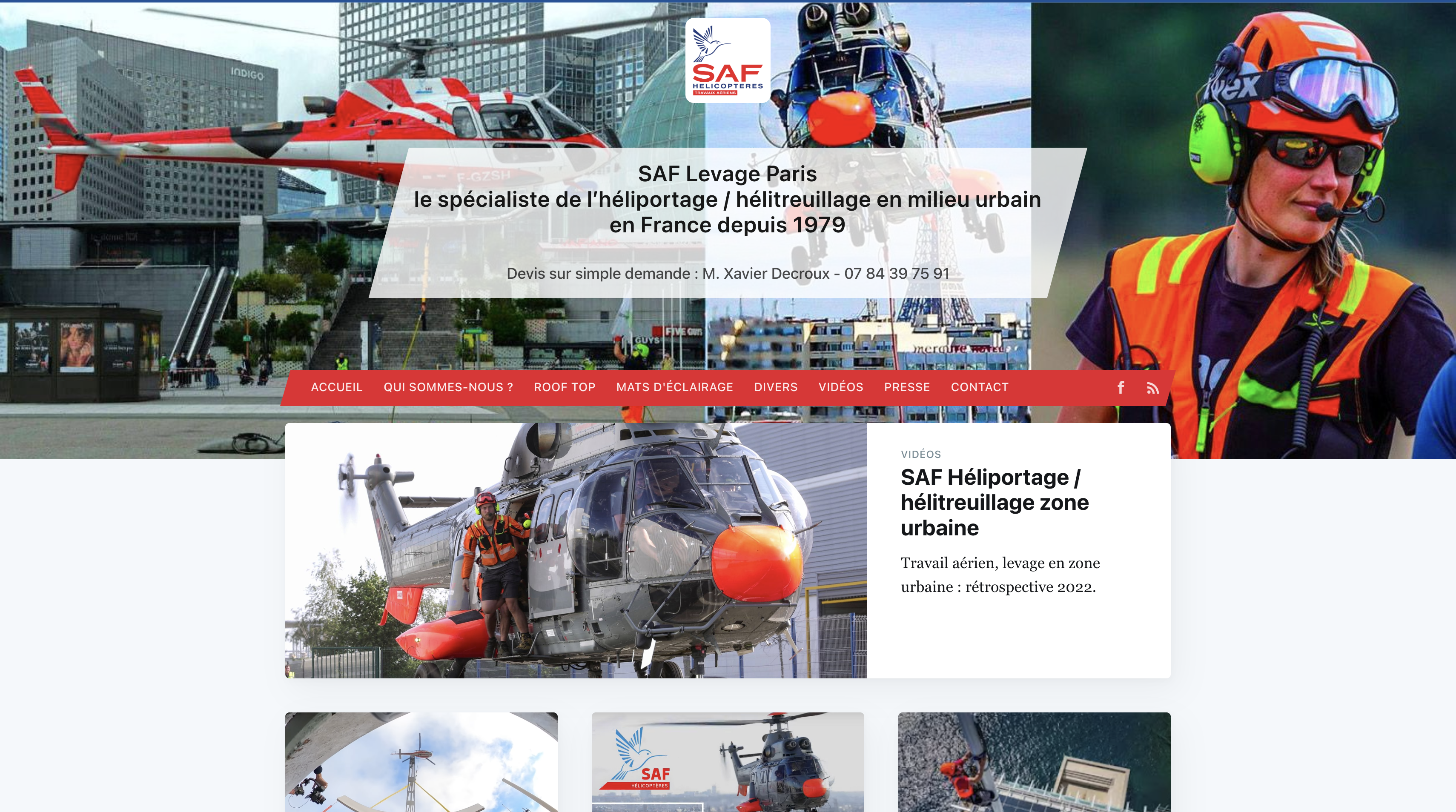 SAF Levage Paris — page d'accueil